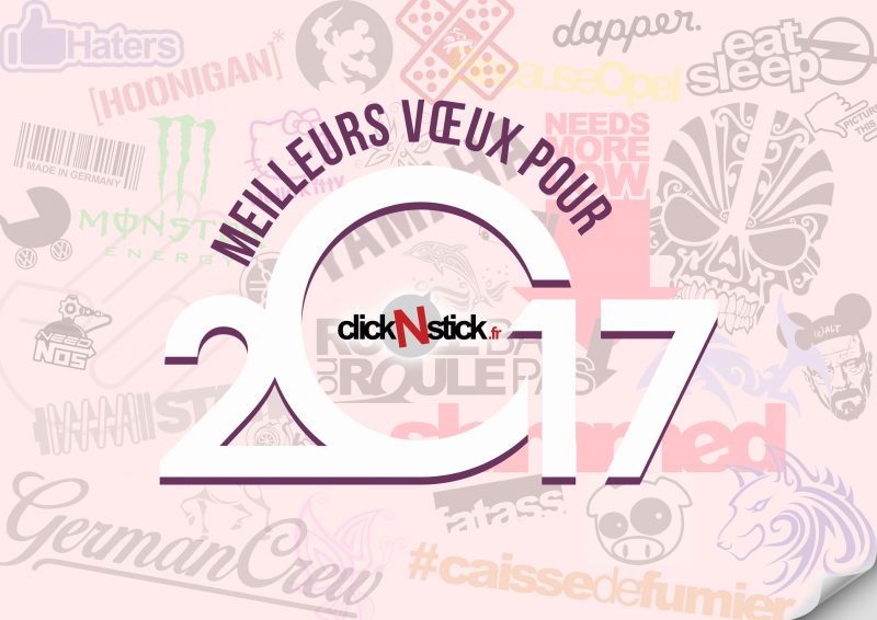 Bonne année 2017 avec clickNstick stickers