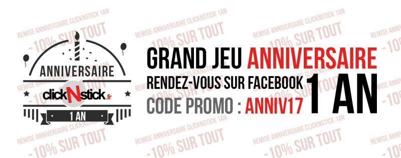 Promo stickers anniversaire jeu facebook