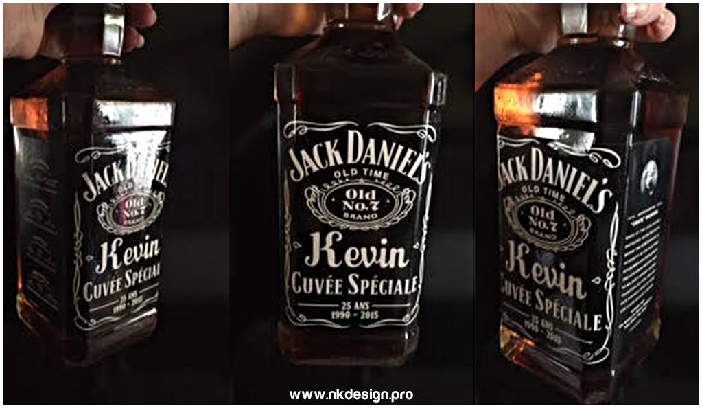 étiquette personnalisée cuvée spéciale whisky jack daniel's