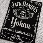 étiquette personnalisée joyeux anniversaire whisky jack daniel's