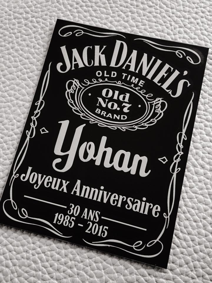 Etiquette Joyeux Anniversaire Whisky Jack Daniel S Clicknstick