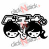 stickers boy and girl jdm manga drift japan