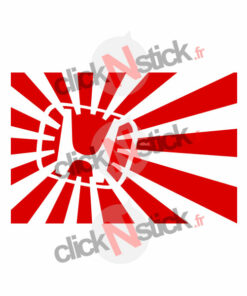 stickers Drapeau du Japon avec logo Honda