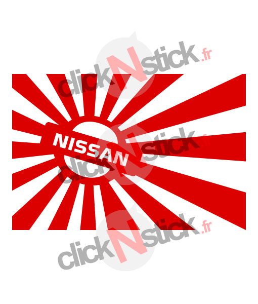 stickers Drapeau du japon avec logo Toyota