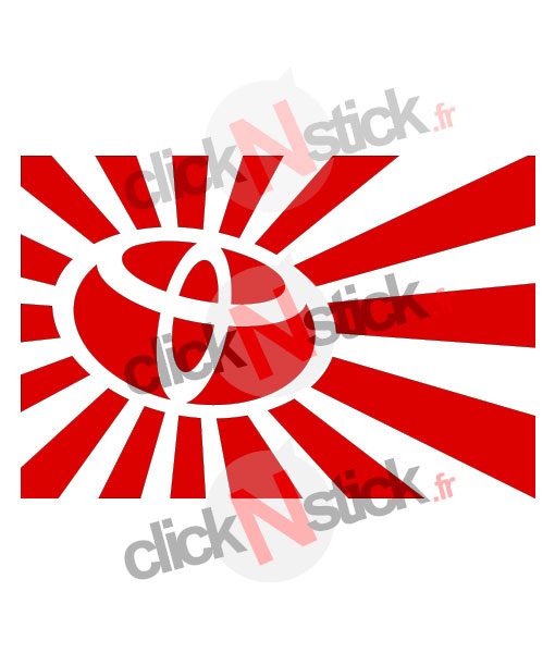 drapeau toyota japon stickers