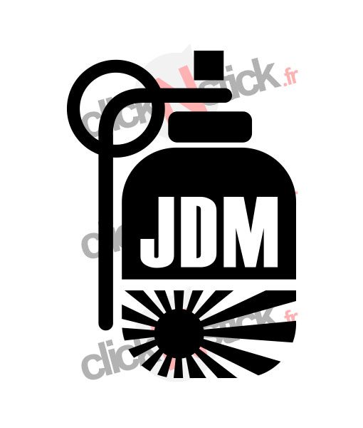 stickers grenade jdm avec drapeau du japon