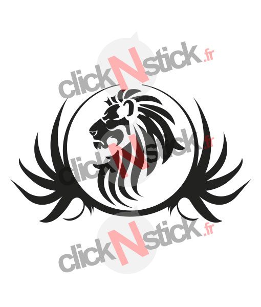 stickers lion tribal