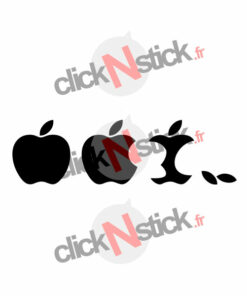 stickers logo apple croqué humour