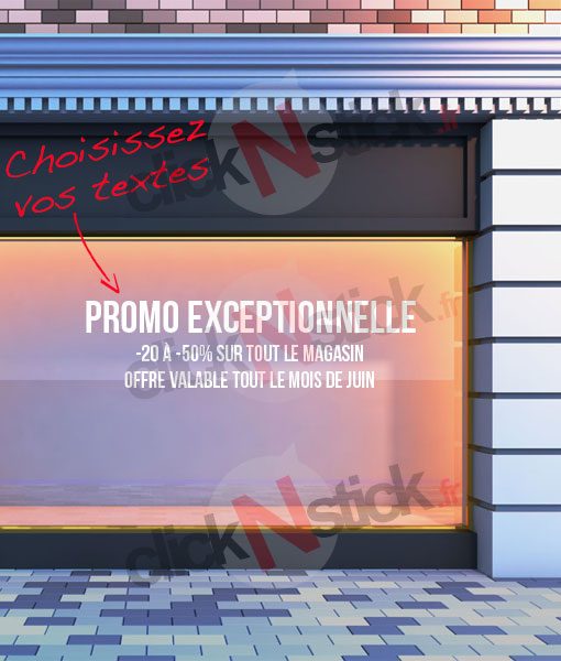 votre publicité temporaire vitrine personnalisée en ligne