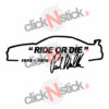 sticker ride or die Paul Walker skyline