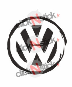 stickers logo vw destructuré