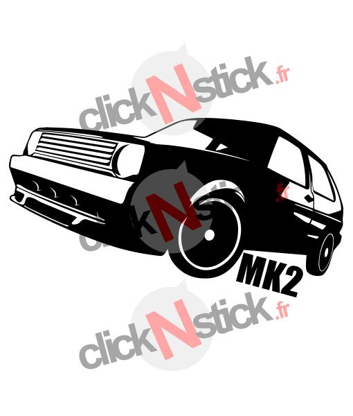 stickers volkswagen vw golf mk2