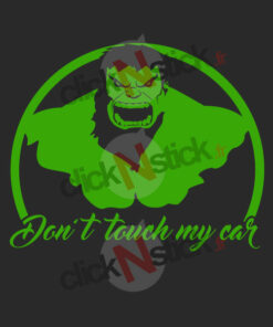 don't touch my car hulk stickers
