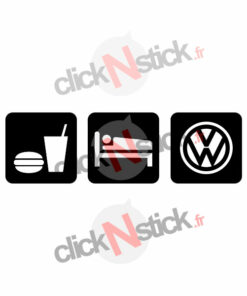 eat sleep volkswagen stickers 3