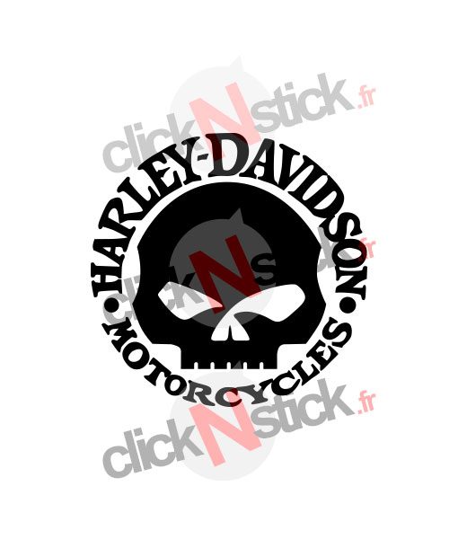 Harley Davidson tête de mort stickers