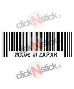 Made in Japan stickers écriture asiatique