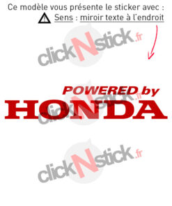 sticker miroir powered by Honda