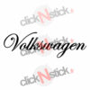 volkswagen écriture calligraphiée stickers