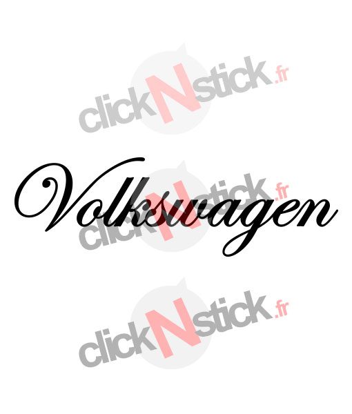 volkswagen écriture calligraphiée stickers