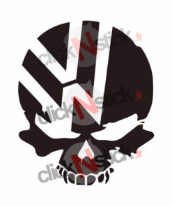 vw volkswagen skull crane stickers