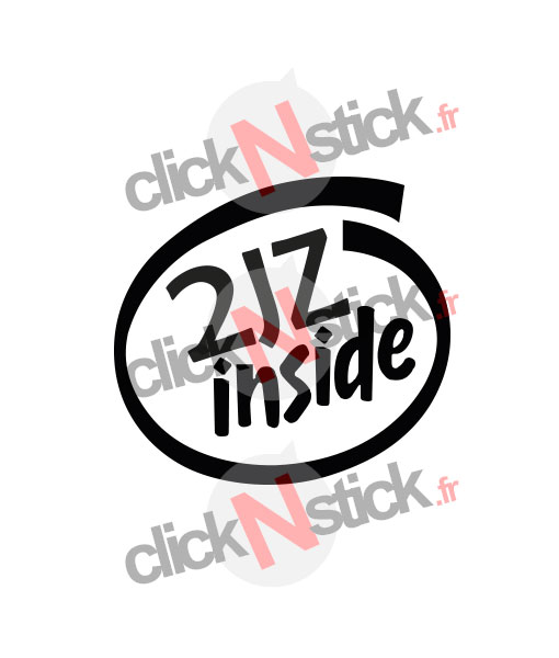 2JZ inside intel inside look stickers