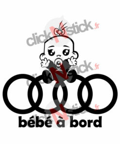 bébé à bord audi fille stickers