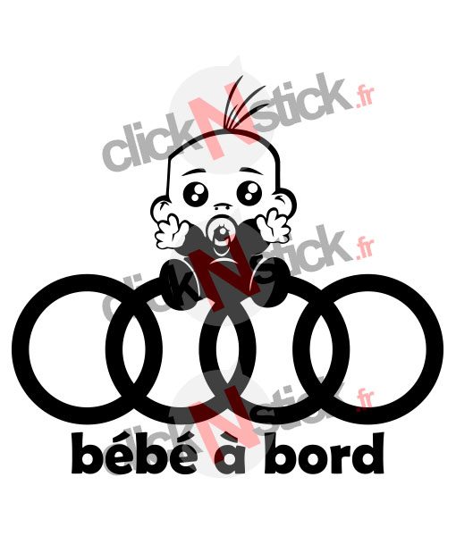 bébé à bord audi garçon stickers