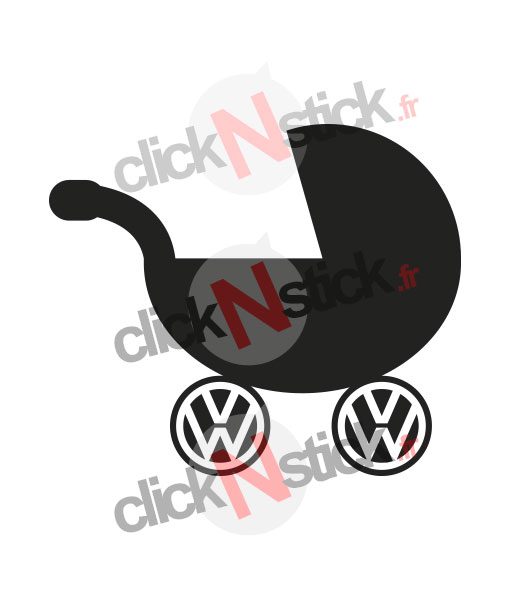 landeau volkswagen bébé à bord stickers