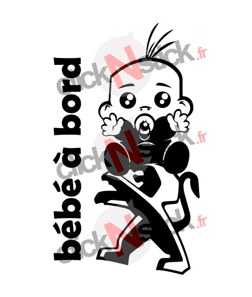 STICKER BEBE A BORD GAR«ON PERSONNALISABLE (J0129-PERSO)