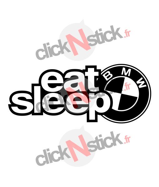 eat sleep bmw sticker
