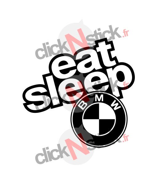 eat sleep bmw stickers