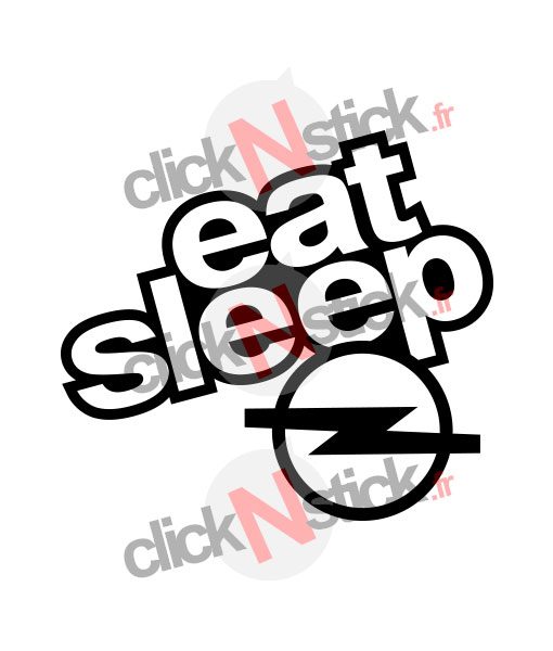 eat sleep opel stickers