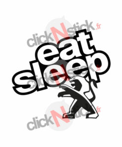 eat sleep peugeot stickers