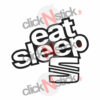 eat sleep seat sticker