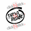 turbo inside intel inside look stickers