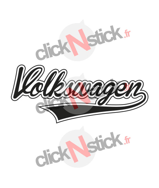 logo volkswagen vw classic souligné stickers