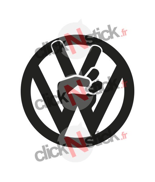 volkswagen V victory peace stickers