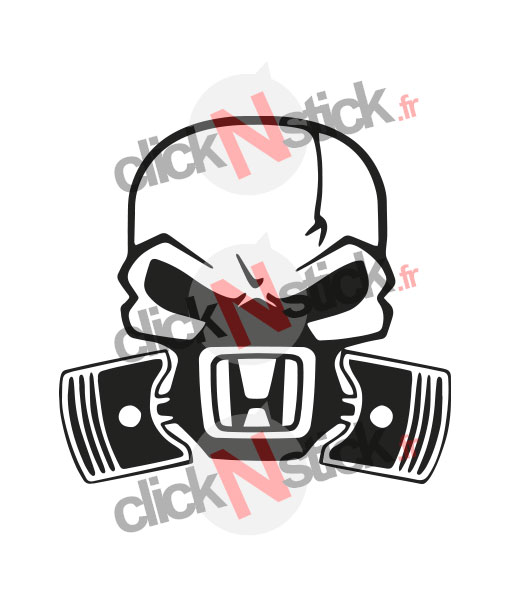 Honda skull crâne sticker