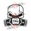 Opel skull crâne sticker