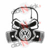 Volkswagen vw skull crâne sticker