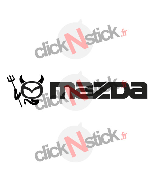 sticker logo mazda diable