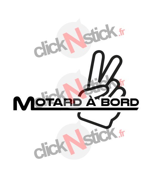 sticker motard à bord signe moto