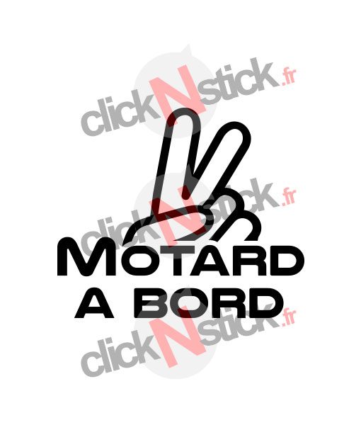 sticker motard à bord signe moto