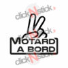 sticker motard à bord signe moto