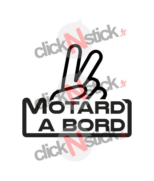 sticker motard à bord signe moto