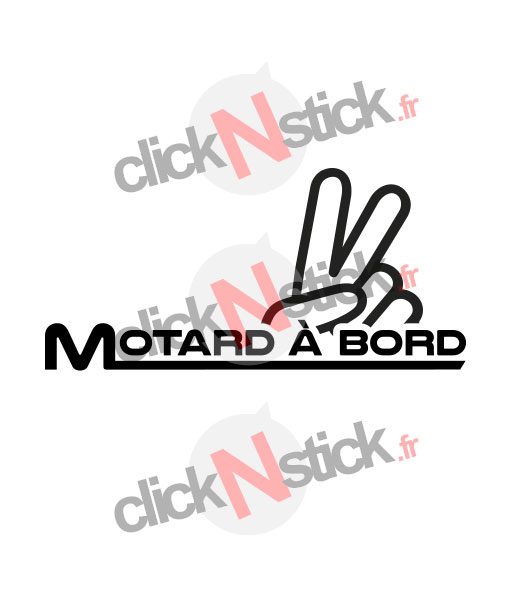 sticker motard à bord signe moto