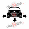 VW polo 9N3 down n out sticker