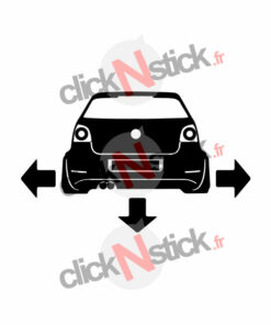 VW polo 9N3 down n out sticker