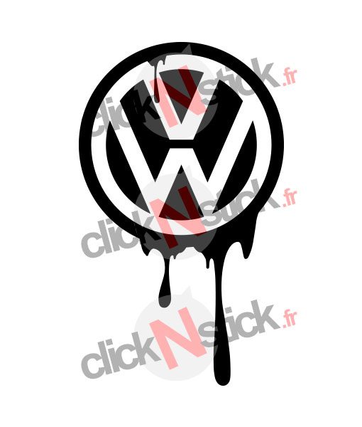 volkswagen vw coulée encre stickers