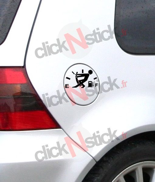 jauge essence gasoil carburant stickers humour